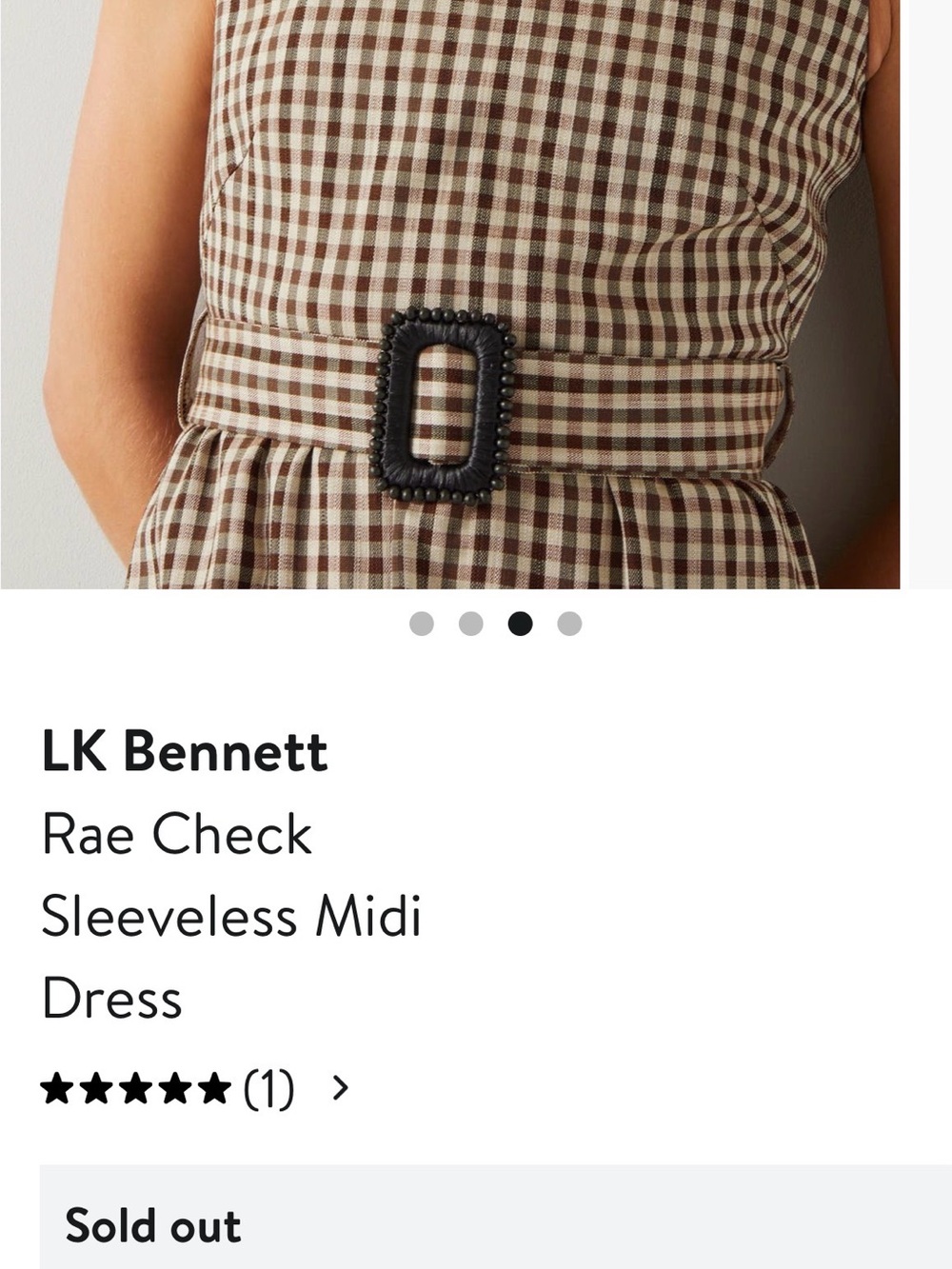 LK Bennett Rae Check Dress US 14 / XL - Picture 3 of 8